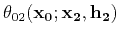$\displaystyle \theta_{02}({\bf x_0;x_2, h_2})$