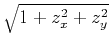 $\sqrt{1+z_x^2+z_y^2}$
