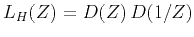 $ L_H(Z) = D(Z) D(1/Z)$