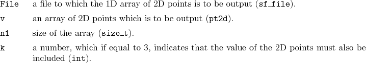 \begin{desclist}{\tt }{\quad}[\tt File]
\setlength \itemsep{0pt}
\item[File] ...
...the value of the 2D points must also be included (\texttt{int}).
\end{desclist}