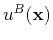 $ u^B(\mathbf{x})$