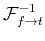 $ \mathcal{F}^{-1}_{f\rightarrow t}$