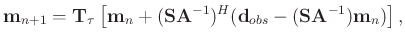 $\displaystyle \mathbf{m}_{n+1} = \mathbf{T}_{\tau}\left[\mathbf{m}_{n} + (\math...
...bf{A}^{-1})^H(\mathbf{d}_{obs}-(\mathbf{S}\mathbf{A}^{-1})\mathbf{m}_n)\right],$