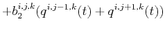 $\displaystyle +b_2^{i,j,k}(q^{i,j-1,k}(t)+q^{i,j+1,k}(t))$