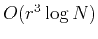 $ O(r^3 \log N)$