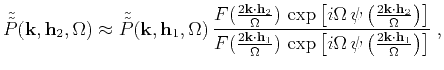 $\displaystyle \Tilde{\Tilde{P}}(\mathbf{k},\mathbf{h}_2,\Omega) \approx \Tilde{...
...ga\,\psi\left(\frac{2 \mathbf{k} \cdot \mathbf{h}_1}{\Omega}\right)\right]}}\;,$
