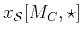 $ x_{\mathcal{S}}[M_C,\star]$