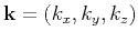 $ \mathbf{k}=(k_x,k_y,k_z)$