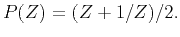$\displaystyle P(Z)=(Z+1/Z)/2.$