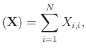 $\displaystyle (\mathbf{X}) = \sum_{i=1}^{N}X_{i,i},$